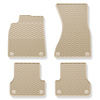 Tappetini auto in gomma compatibili con Audi A6 C7 (2011-2018) - tappeti gomma - beige