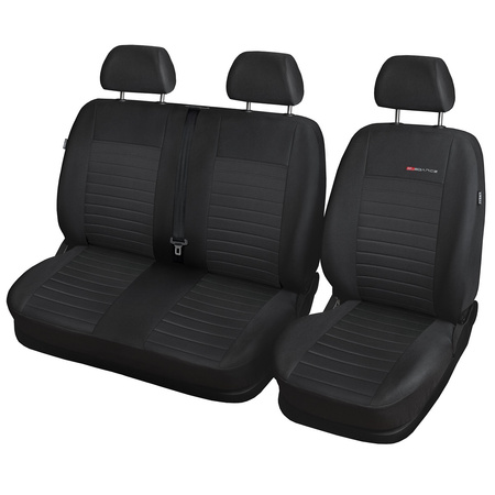 Coprisedili su misura compatibili con Opel Movano B Van (2010-2022) tre sedili distinti - fodere sedili - set coprisedili auto - E4