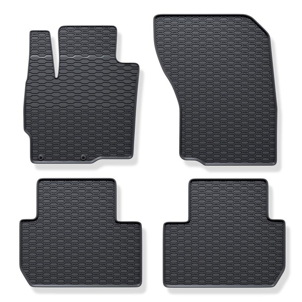 Tappetini auto in gomma compatibili con Peugeot 4007 SUV (2007-2012) - tappeti gomma - nero - 4 pz.