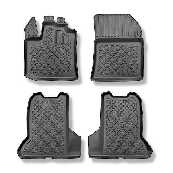 Tappetini Auto in TPE compatibili con Dacia Dokker Van (11.2012-09.2021) - 2 o 5 posti - tappeti auto neri