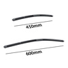 Spazzole tergicristallo anteriori compatibili con Renault Fluence Berlina (11.2009-2016) - tergicristalli auto - lame tergilunotto - spazzole piatte