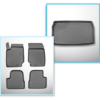 Completo di tappetini e tappetino per bagagliaio TPE per: Opel Mokka B 02.2021-.