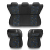 Coprisedili compatibili con Alfa Romeo 156 I, II (1997-2007) - fodere sedili universali - set coprisedili auto - UNE-BL