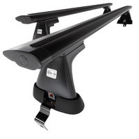 Barre portatutto in alluminio compatibili con Renault Megane mk III Sporter (2008-2016) - senza punti di fissaggio di serie - portapacchi auto colore nero - portabagagli barre da tetto