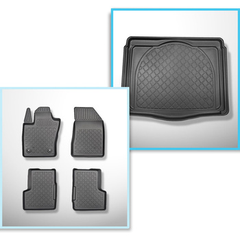 Completo di tappetini e tappetino per bagagliaio TPE per: Jeep Renegade 09.2014-