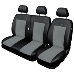 Coprisedili su misura compatibili con Opel Vivaro C Van (2019-....) 2+1 - fodere sedili - set coprisedili auto - czarny