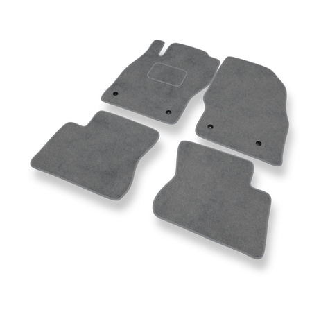 Premium tappetini auto in velluto compatibili con Opel Corsa E (2014-2019) - tappeti auto grigio