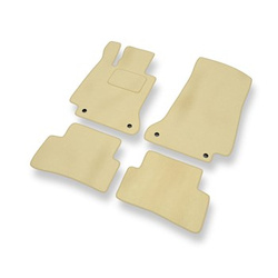 Premium tappetini auto in velluto compatibili con Mercedes-Benz Classe C W205 (2013-2021) - tappeti auto beige