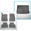 Completo di tappetini e tappetino per bagagliaio TPE per: Mercedes-Benz GLA H247 12.2019-.... (SUV) - bagagliaio superiore; pavimento mobile nella posizione più alta; non per versione Plug-in Hybrid GLA H247 (250e)