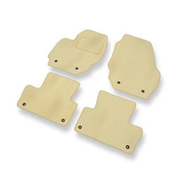 Premium tappetini auto in velluto compatibili con Volvo XC70 II (2007-2016) - tappeti auto beige