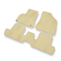 Premium tappetini auto in velluto compatibili con Peugeot 3008 I (2009-2016) - tappeti auto beige