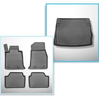 Completo di tappetini e tappetino per bagagliaio TPE per: BMW 1 F20 10.2011-06.2