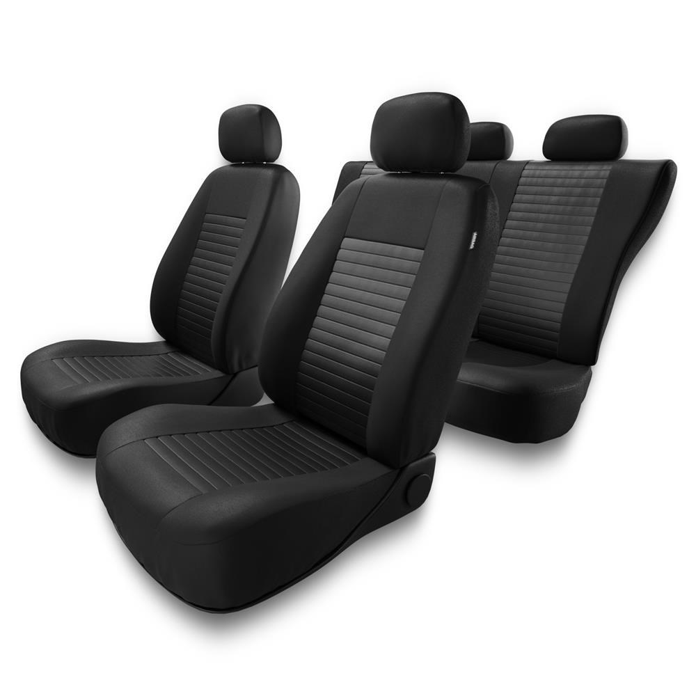 Coprisedili compatibili con Nissan Qashqai I, II (2007-2019) - fodere  sedili universali - set coprisedili auto - MD-1 Motivo 1 (nero)