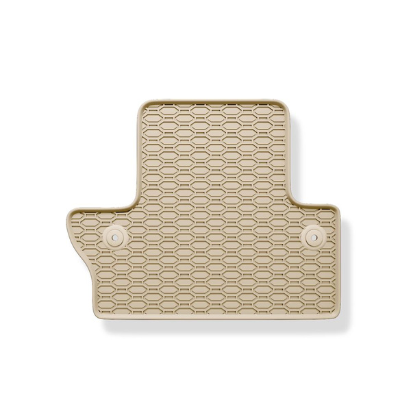 Tappetini auto in gomma compatibili con Volvo V60 I Station Wagon (2010-2018) - tappeti gomma - beige - 4 pz.