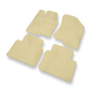 Premium tappetini auto in velluto compatibili con Hyundai Sonata IV (2005-2009) - tappeti auto beige