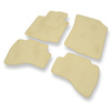 Premium tappetini auto in velluto compatibili con Peugeot 107 I (2005-2013) - tappeti auto beige