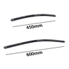 Spazzole tergicristallo anteriori compatibili con Jaguar XJ X351 Berlina (11.2009-2019) - tergicristalli auto - lame tergilunotto - spazzole piatte