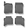 Tappetini Auto in TPE compatibili con Ford Ranger Pick-Up (11.2022-....) - tappeti auto neri