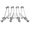 4x Portabici da tetto, Portabiciclette con barra in alluminio e chiusura a chiave - 4xM-42