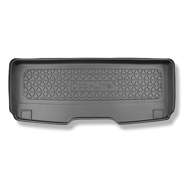 Vasca baule compatibile con Volkswagen Multivan T7 Van (10.2021-....) - interasse corta; dietro la 3a fila di sedili; anche per la versione eHybrid PHEV - tappetino per bagagliaio - tappeto bagagliaio per auto