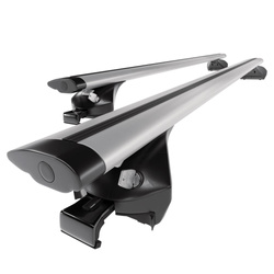 Barre portatutto in alluminio compatibili con Opel Insignia Country Tourer Sports Tourer (2017-2022) - corrimano integrati - portapacchi auto colore argento - portabagagli barre da tetto
