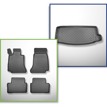 Completo di tappetini e tappetino per bagagliaio TPE per: Mercedes-Benz Classe E