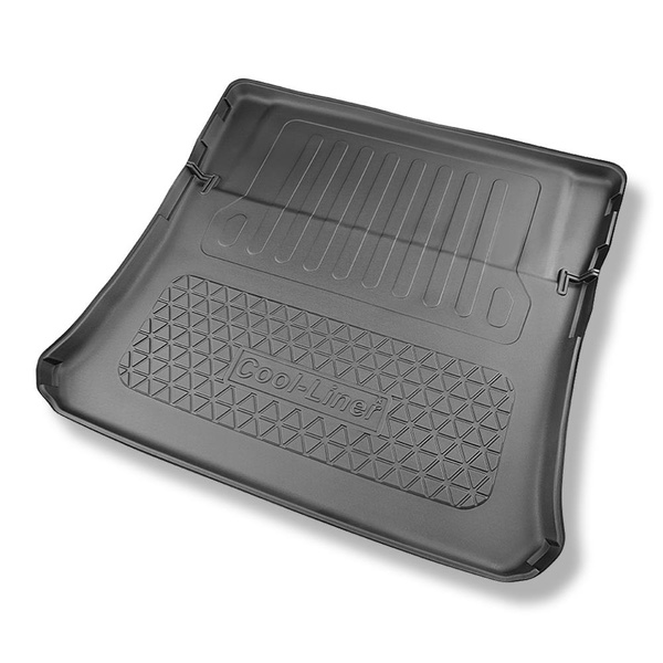 Completo di tappetini e tappetino per bagagliaio TPE per: Mercedes-Benz EQS X296 12.2022-.... (SUV) - 7 posti; terza fila abbassata