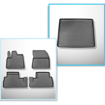 Completo di tappetini e tappetino per bagagliaio TPE per: Peugeot Rifter 06.2018