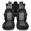 Coprisedili compatibili con Alfa Romeo 166 I, II, III (1998-2007) - fodere sedili universali - set coprisedili auto - S-G2