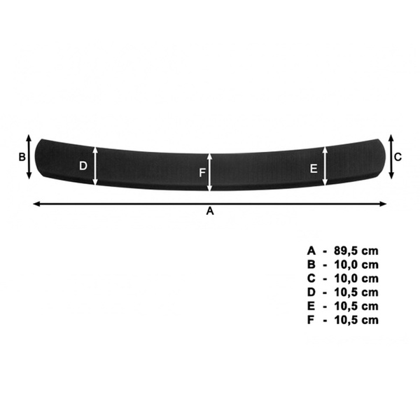 Protezione nera per paraurti posteriore Volkswagen Golf VII Variant (2012-2016)