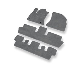 Premium tappetini auto in velluto compatibili con Citroen C4 Grand Picasso I (2006-2013) - tappeti auto grigio