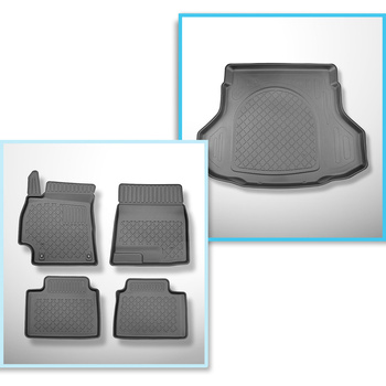 Completo di tappetini e tappetino per bagagliaio TPE per: Hyundai Elantra CN7 VI