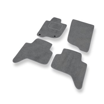 Premium tappetini auto in velluto compatibili con Mitsubishi L200 IV (2006-2015) - tappeti auto grigio