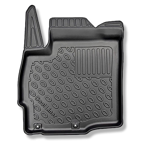 Completo di tappetini e tappetino per bagagliaio TPE per: Mitsubishi Outlander III 09.2012-2022 (SUV) - 5/7 posti; 3a fila abbassata (con e senza subwoofer); non per la versione ibrida; senza terza fila