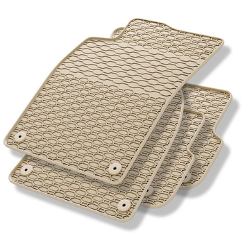 Tappetini auto in gomma compatibili con Audi A6 C6 (2004-2011) - tappeti gomma - beige