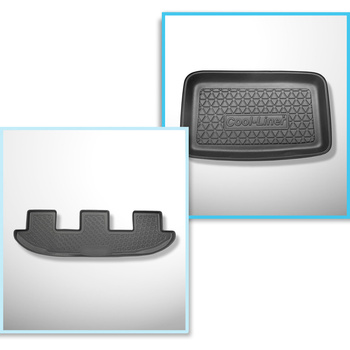 Completo di tappetini e tappetino per bagagliaio TPE per: Seat Alhambra II 09.20