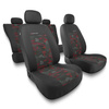 Coprisedili compatibili con Mazda 3 I, II, III (2003-2019) - fodere sedili universali - set coprisedili auto - UNE-RD