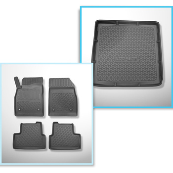 Completo di tappetini e tappetino per bagagliaio TPE per: Opel Astra J 09.2010-0