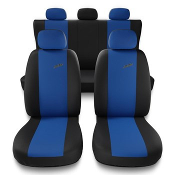 Coprisedili compatibili con BMW X6 E71, E72, F16 (2008-2019) - fodere sedili universali - set coprisedili auto - X.R-BL