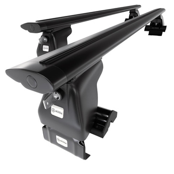 Barre portatutto in alluminio compatibili con Seat Mii Hatchback (2012-2019) - senza punti di fissaggio di serie - portapacchi auto colore nero - portabagagli barre da tetto
