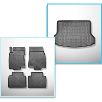 Completo di tappetini e tappetino per bagagliaio TPE per: Nissan X-Trail III T32