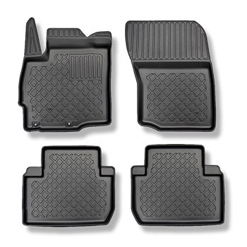 Tappetini Auto in TPE compatibili con Mitsubishi Outlander III SUV (09.2012-2022) - non per la versione ibrida; senza terza fila - tappeti auto neri