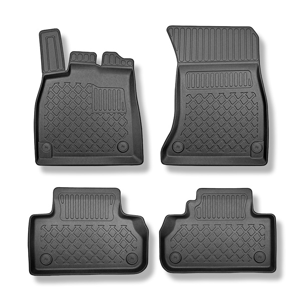 Tappetini Auto in TPE compatibili con Audi Q5 II FY SUV, Sportback (01.2017-08.2024) - anche per la versione ibrida - tappeti auto neri