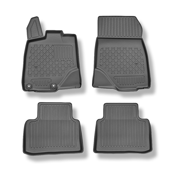 Tappetini Auto in TPE compatibili con Opel Grandland II Hybrid (mild hybrid) SUV (10.2024-....) - senza la terza fila di sedili - tappeti auto neri