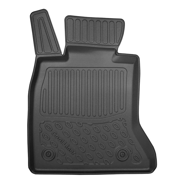 Completo di tappetini e tappetino per bagagliaio TPE per: BMW 5 F11 2013-04.2017 (Touring) - senza X-drive; distanza guide sedili anteriori (parte posteriore) 365 mm