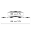 Spazzole tergicristallo anteriori compatibili con Hyundai Grand Santa Fe SUV (07.2013-2020) - tergicristalli auto - lame tergilunotto - spazzole standard