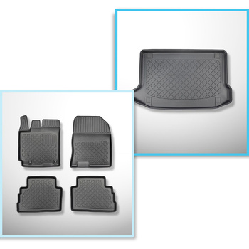 Completo di tappetini e tappetino per bagagliaio TPE per: Hyundai Kona 11.2017-0