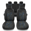 Coprisedili compatibili con Mazda 626 III, IV, V (1987-2002) - fodere sedili universali - set coprisedili auto - UNE-BL