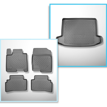 Completo di tappetini e tappetino per bagagliaio TPE per: Kia Sportage V NQ5 01.