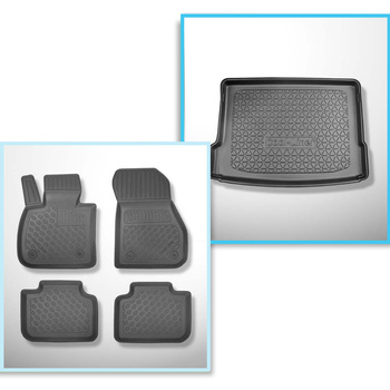 Completo di tappetini e tappetino per bagagliaio TPE PREMIUM per: BMW X2 F39 03.